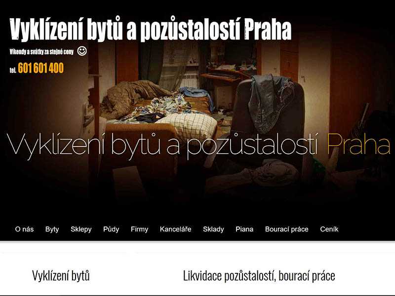 Vyklízení bytů - likvidace pozůstalostí Praha
